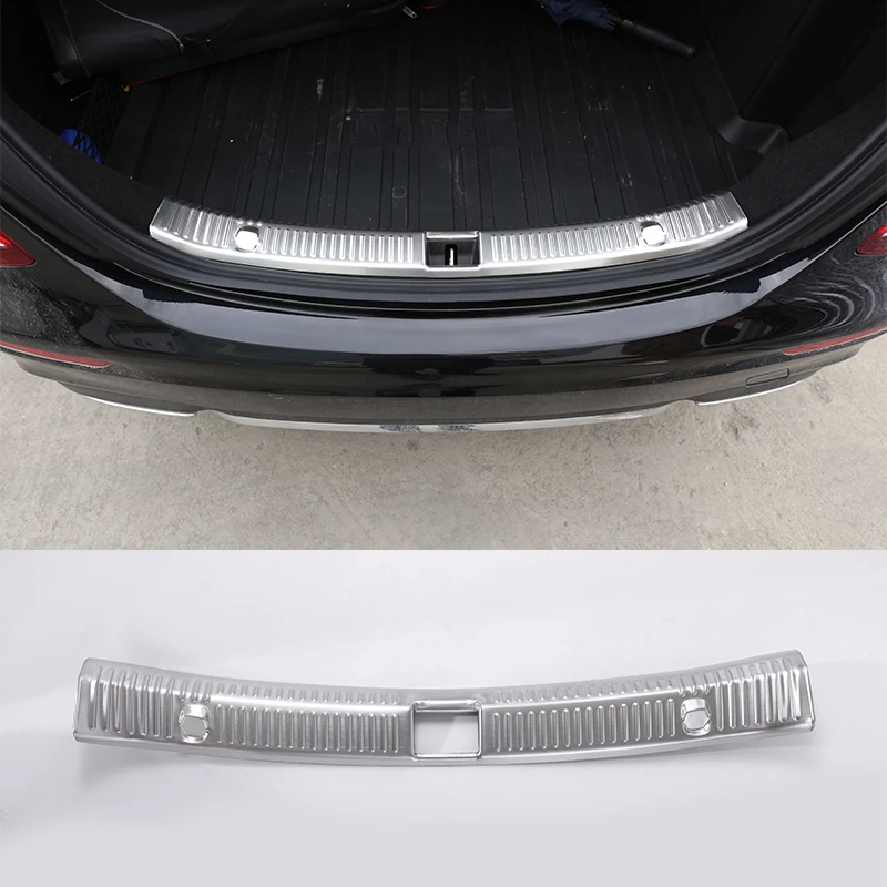 For Mercedes Benz 2016 2017 E Class W213 E200 E300 Car Accessories 304 Stainless Steel Interior Rear Bumper Plate Protector