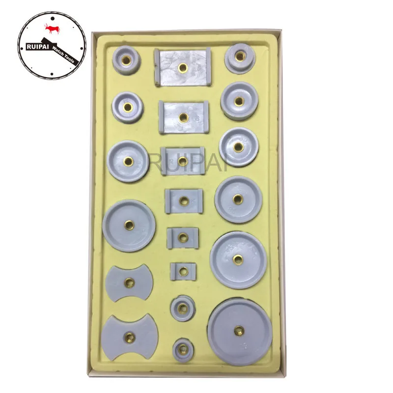 TD-6715 20 sztuk/zestaw podwójna śruba Nylon umiera zestaw, zegarek z powrotem i oglądać szkło kryształowe naciśnij narzędzie dla zegarmistrzów — zdjęcie 3