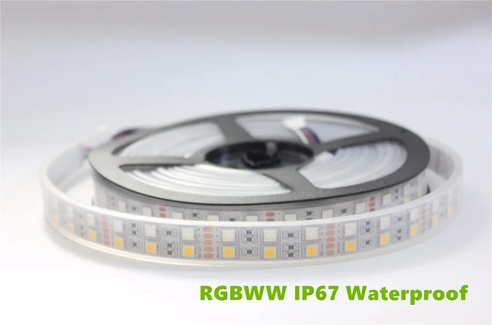 Imagem -03 - Dupla Fileira Ip20 Ip67 Impermeável 5050 Smd Rgbw Rgb Mais Branco Rgbww Rgb Mais Branco Quente Tiras Led Flexíveis Dc12v 5m 120led m 600leds 5m