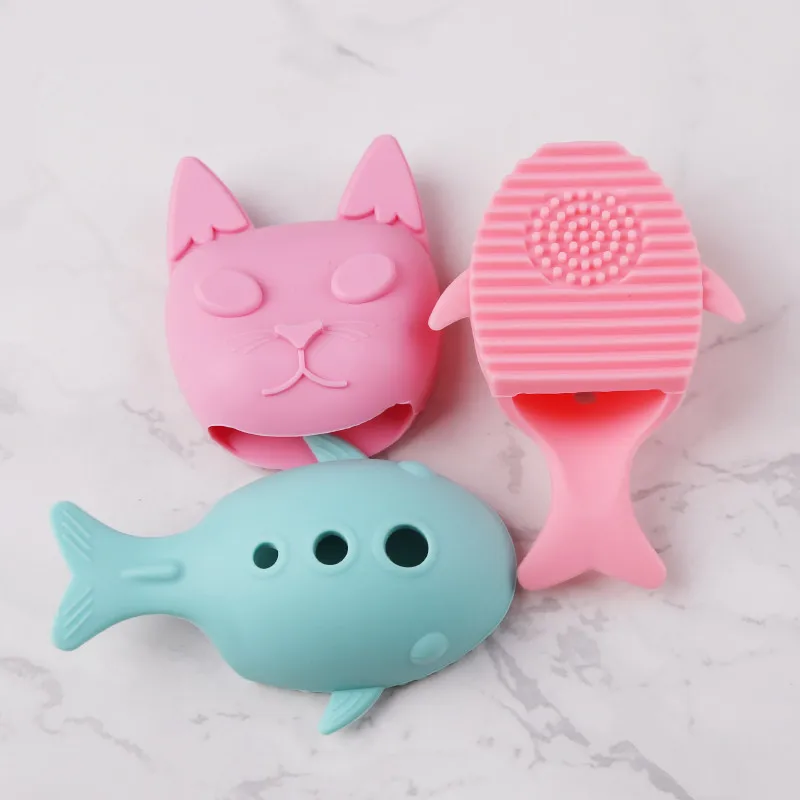 ZOREYA Brand Professional Makeup Brushes Cleaning Tools Lovely Animal Shaped Silicone Brush Cleaner For Cosmetic Tool Washing