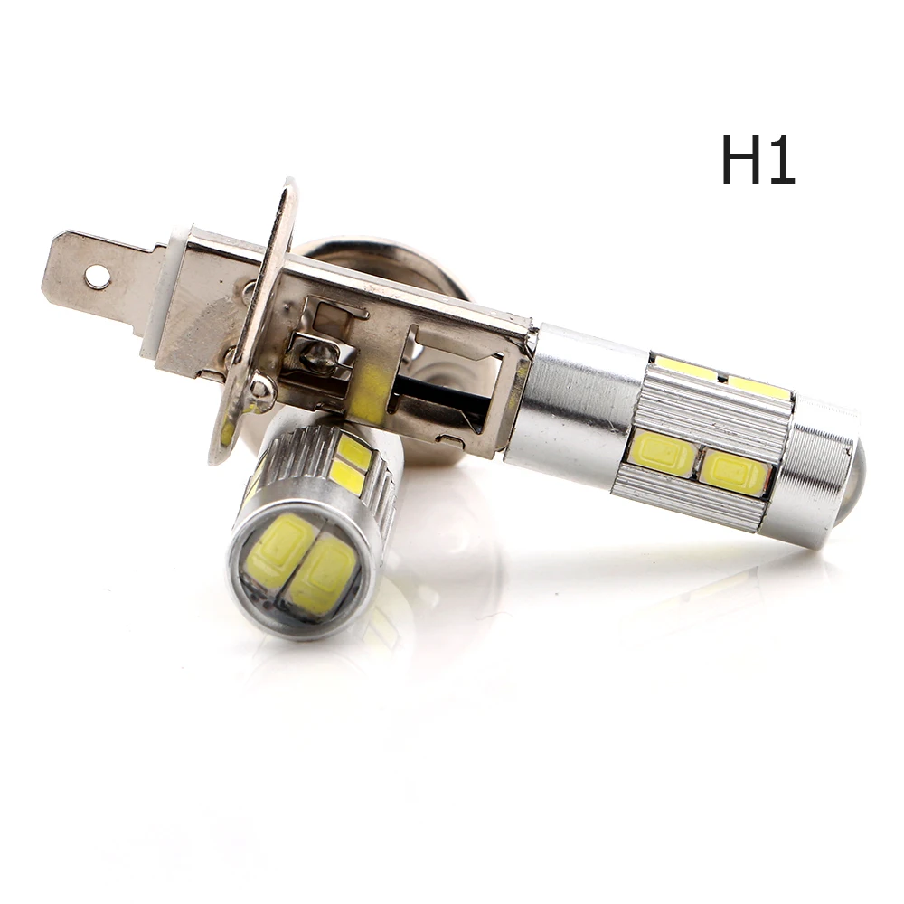 2Pcs H1 H3 12V 5630 6000K DC LED Car Lamp Headlight Lamps Driving Light Bulb Motorcycle Lamp Car Accessory Auto Light Fog