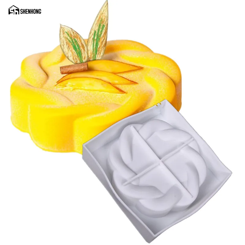 SHENHONG цветок кольцо десерт шоколадный 3D торт формы для искусства мусс силиконовая форма Moule выпечка Кондитерские силиконоуэ сковорода