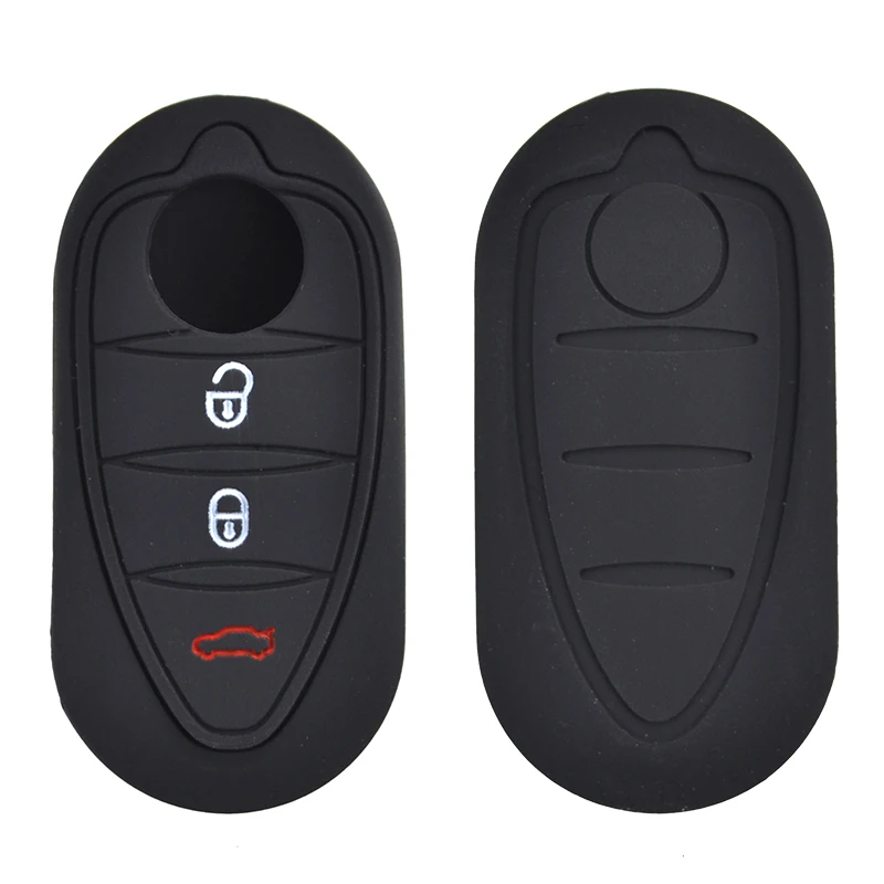 Custodia chiave in silicone per Alfa Romeo Mito Giulietta Brera 4C 159 GTA Keyless Fob Shell Pelle Portachiavi Portachiavi Portachiavi Protezione