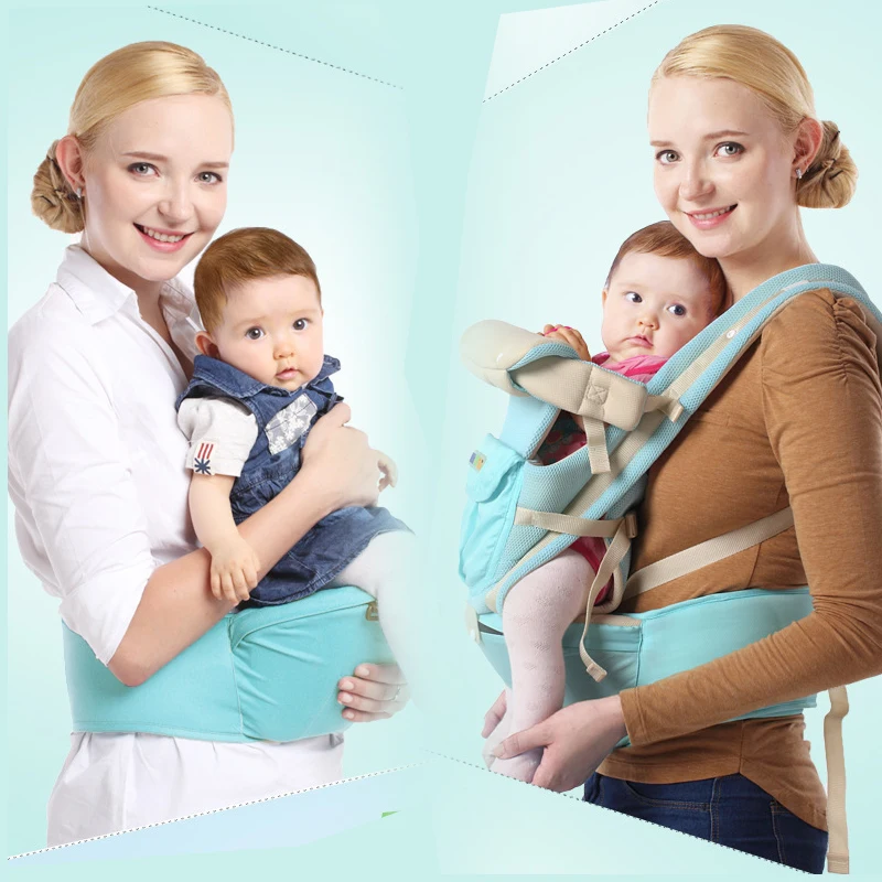 HappyBear Fashion Baby Carrier Hipseat Baby Backpack Ergonomic Carrier 5 in 1 Multifunctional Baby Wrap Slings for Babies 8026