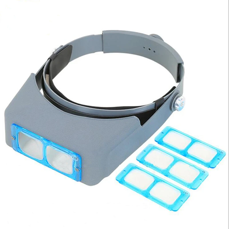 Glasses Magnifier, Maintenance Reading High Quality Headband Eyewear Magnifier Glasses with 1.5X 2X 2.5X 3.5X Four Optical Glass