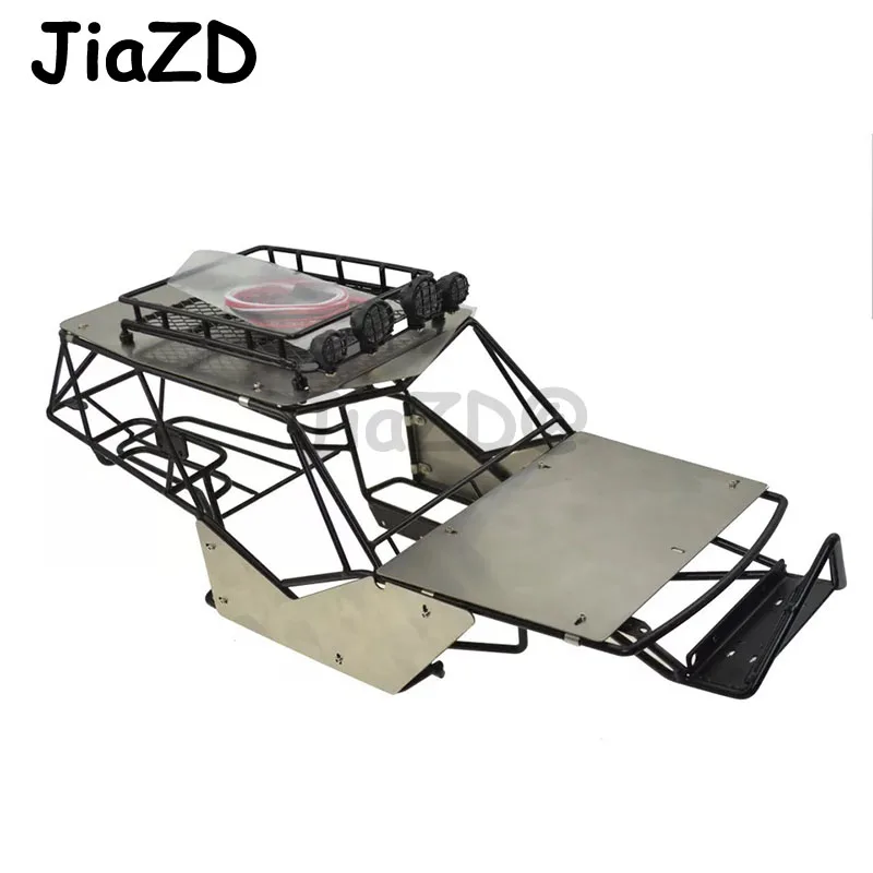 Alloy Metal Roll Cage Chassis Frame Body With roof Rack Metal Sheets for 1/10 Axial Wraith RC Car Rock DIY Crawler Racer Parts