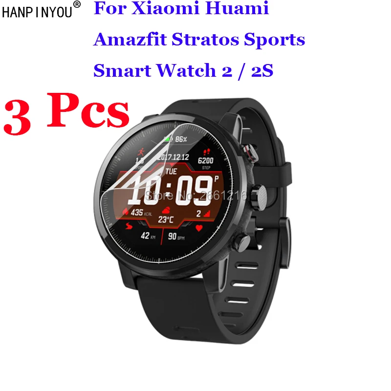 

3Pcs/Lot For Xiaomi Huami Amazfit Stratos Pace 2 2S Sports Smart Watch Full Cover Soft TPU Film Explosion-proof Screen Protector