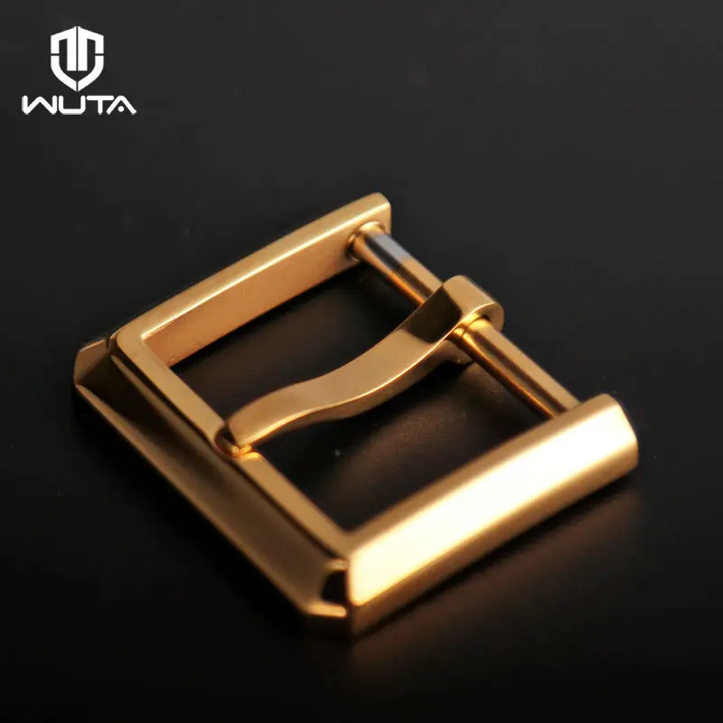 WUTA Complete polishing Stainless Steel Pin Buckle Metal End Bar Buckle Leather Belt Strap Buckle DIY Leather Craft Accessories