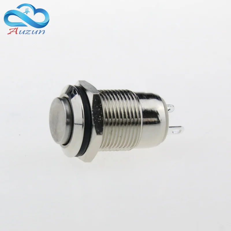 Picture 3: 5PCS 12 mm high metal push button switch lock button 2A 36V  copper plating nickel welding two feet
