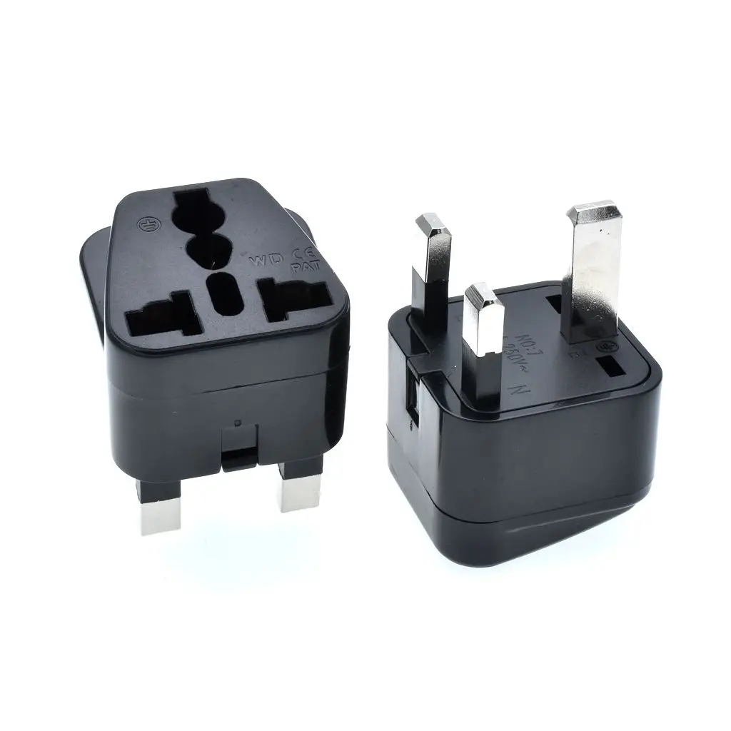 Universal Grounded Type G for GB UK HK AC Power Plug Travel Trip Adaptor Adapter UK, Ireland, Cyprus, Malta, Malaysia,