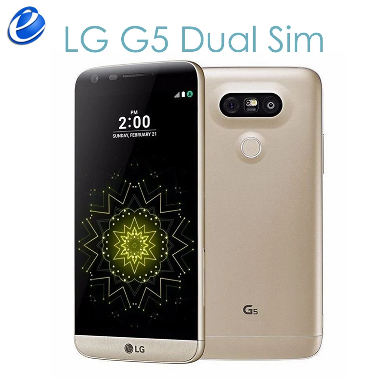 Original d�bloqu� LG G5 double Sim H860N 2 sim GSM 4G LTE t�l�phone portable Android Quad Core RAM 4GB ROM 32GB 5.3 