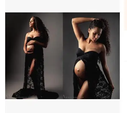 Europe New maternity photography props Maternity gown Lace Maternity Dress Fancy shooting photo pregnant dress size M-XXL