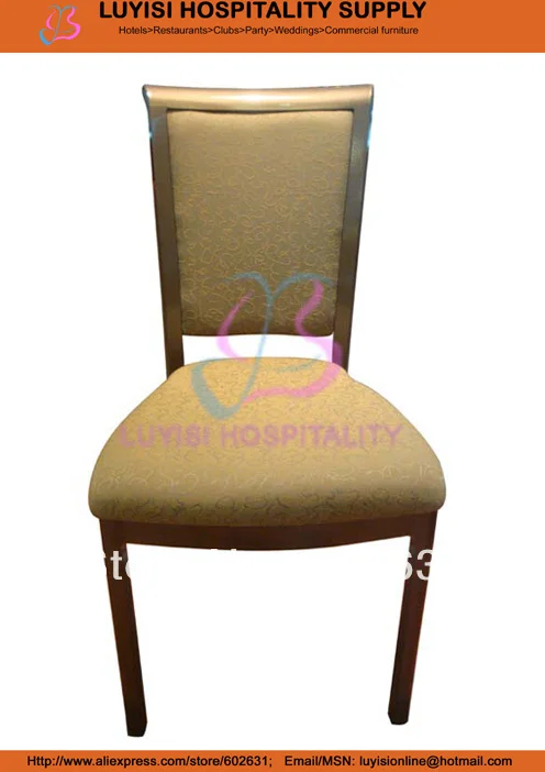 

Stacking wood grain Aluminum dining chair LUYISI899A