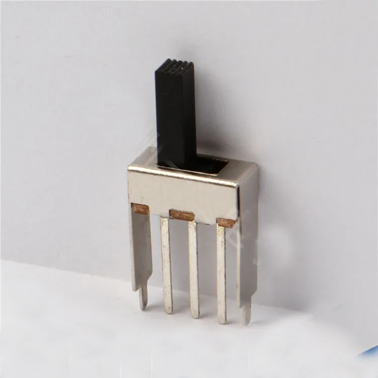 10pcs 3mm 5mm or 7mm Height Knob 3 Pin 2 Position 1P2T SPDT Vertical Slide Switch 0.5A 50V DC SS-12F24