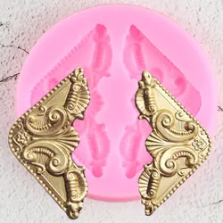 Baroque Relief Cake Border Silicone Mold Cookie Baking Candy Chocolate Fondant Molds Cupcake Topper DIY Cake Decorating Tools