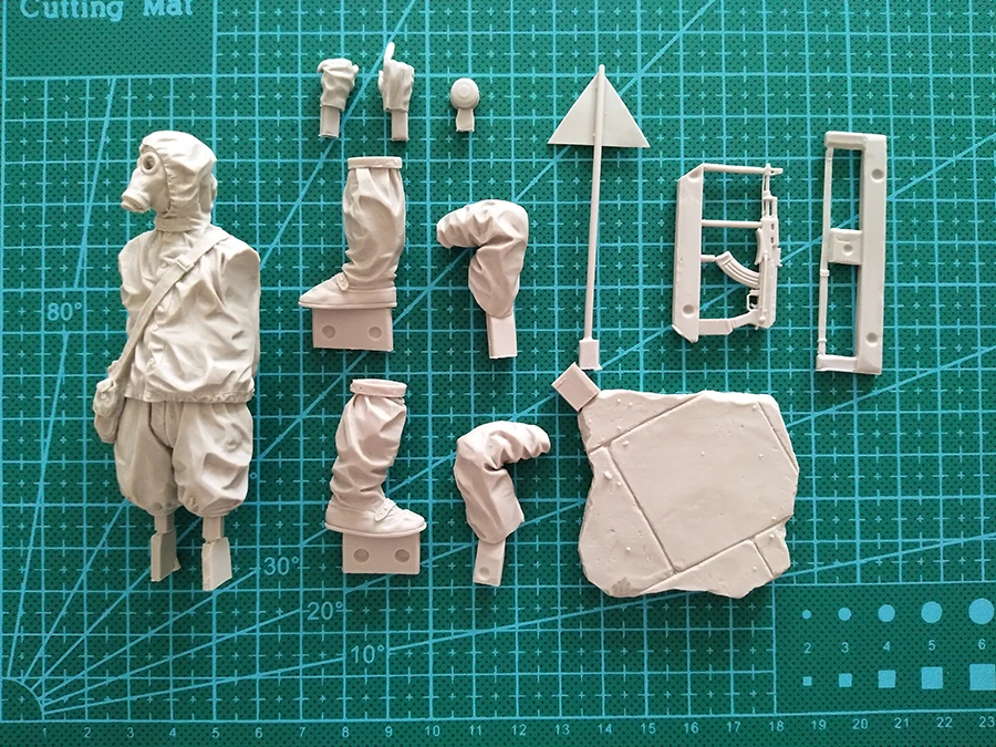 Unpainted Kit 1/16 120mm ancient with gas mask 120mm    figure Historical  Figure Resin  Kit