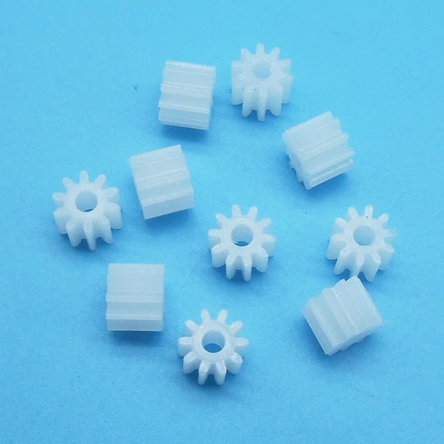 102A 0.5M Pinion Gear Modulus 0.5 10 Tooth Plastic Gear Motor Parts Toy Accessories 10pcs/lot