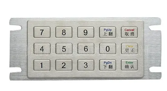 Waterproof Metal Password Keyboard Anti-corrosion OEM/ODM available