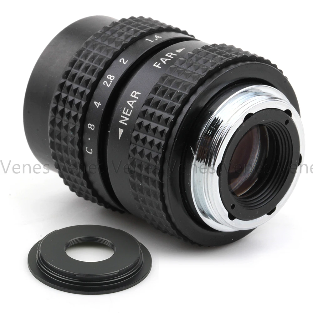 25mm f1.4 CC TV C mount Lens + C to Micro M4/3 / NEX / N1 / Pentax Q  /Fuji / M M2 Adapter Suit For Sony Camera + Lens Cap