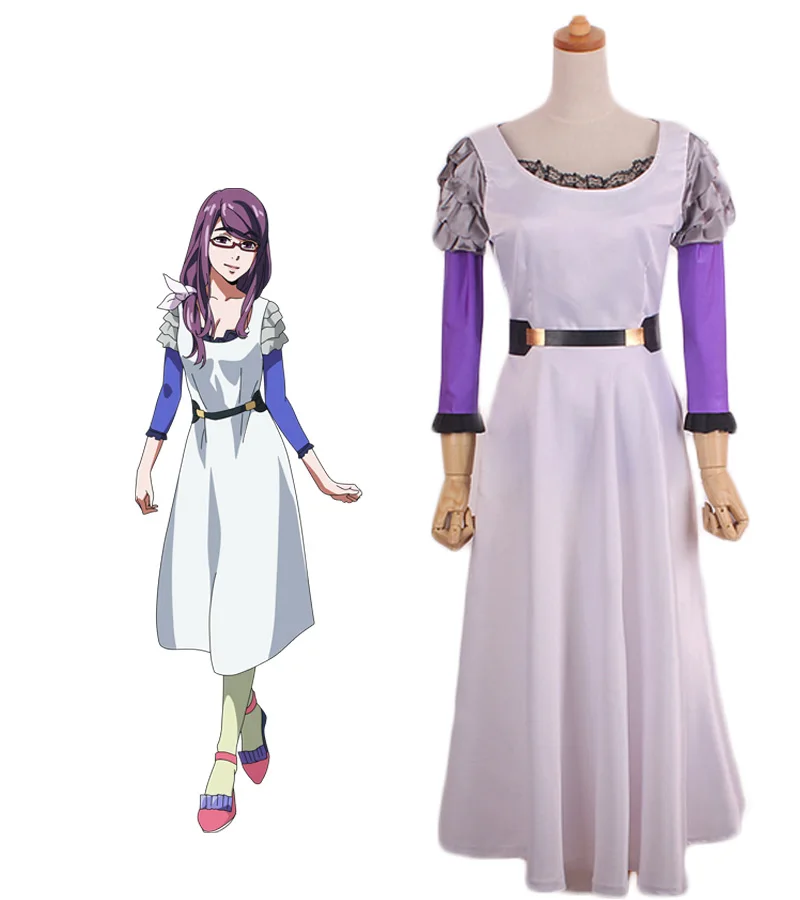 Kamishiro Rize Dress Cosplay Tokyo Ghoul Rize Kamishiro Cosplay Costume White Dress Custom Made Any Size