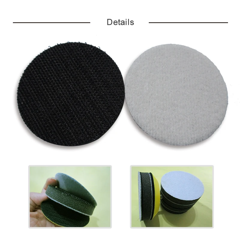 5PCS 3 Inch 75mm Soft Sponge Interface Pad Damping Disc Pad Self-adhesive Backing Pad Hook and Loop