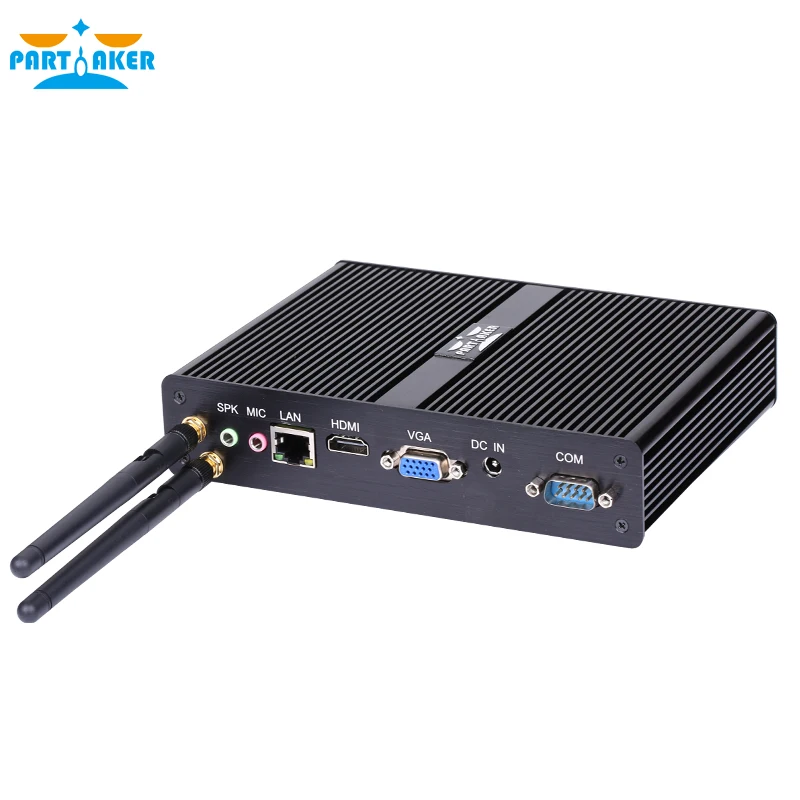 Partaker Tanpa Kipas Mini PC Quad Core J1900 dengan 2 COM Port Garansi 3 Tahun Gratis Pengiriman DHL