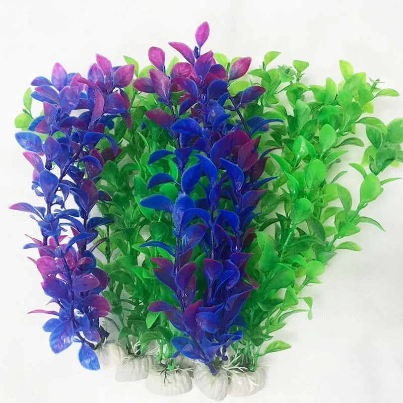 Height 25cm Aquarium Decoration Fish Tank Aquarium Plastic Plant Artificial Simulation Water Plants for Fish Tank Decor