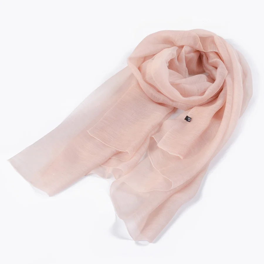 New Design Luxury Brand Solid 30% Silk 70% Wool Scarf Especially Women Foulard Elegant Shawl Long Wrap High Quality M208