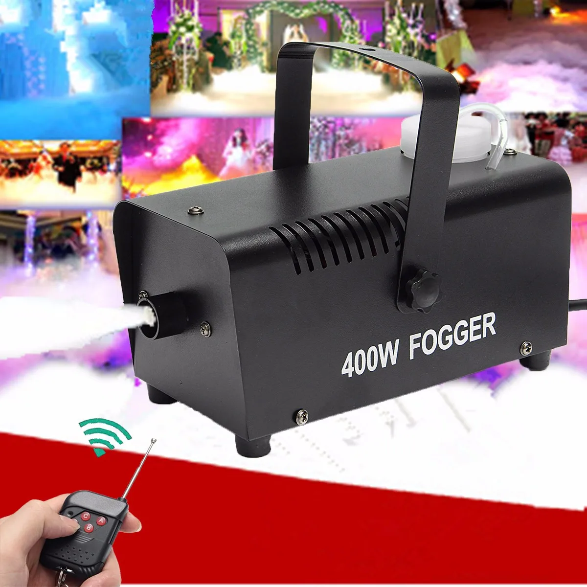 

Hot sale remote control mini 400W small smoke machine dj equipment stage fog machine