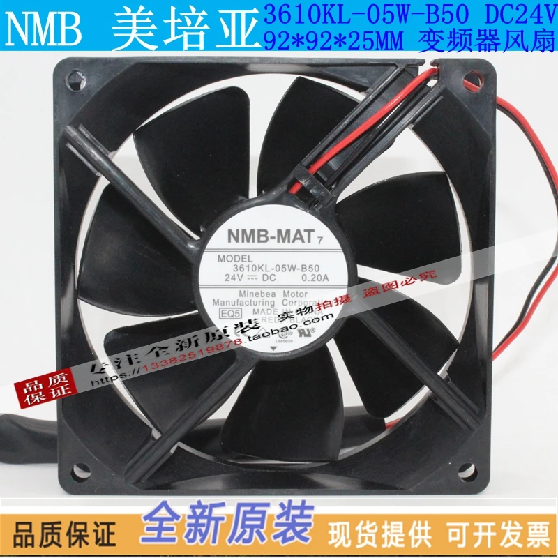 

NEW NMB-MAT NMB 3610KL-05W-B50 24V 0.20A 9225 9CM frequency cooling fan