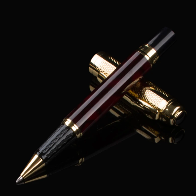 DIKA WEN Luxury Brand High Quality gold Business Office Medium nib Metal Roller Ball Pen For Office Business Writing Student