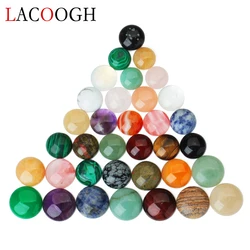 Wholesale New Fashion 10pcs Mixed Flat Round Natural Stone Cabochons Beads 6/8/10/12mm for DIY Bangles Jewelry Making Findings