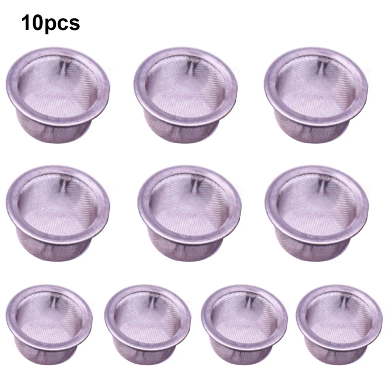 10Pcs Smoking Pipe Metal Ball Stainless Steel Filter Screen Crystal Pipes Filter Mesh Smoking Weed Tobacco Accessories