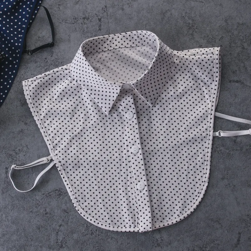 

YSMILE Y Women Dots Fake Collar Fashion Side Collar OL Style Suit Decoration Detachable Collar Clothes Accessories For Lady
