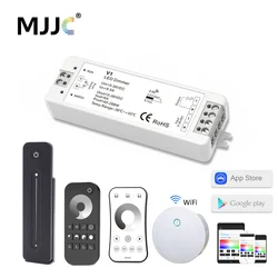 Regulador de intensidad LED 12V 24V PWM 2,4G LED táctil RF control remoto inalámbrico 5V 36V controlador de atenuación Wifi inteligente para tira de LED de un solo Color