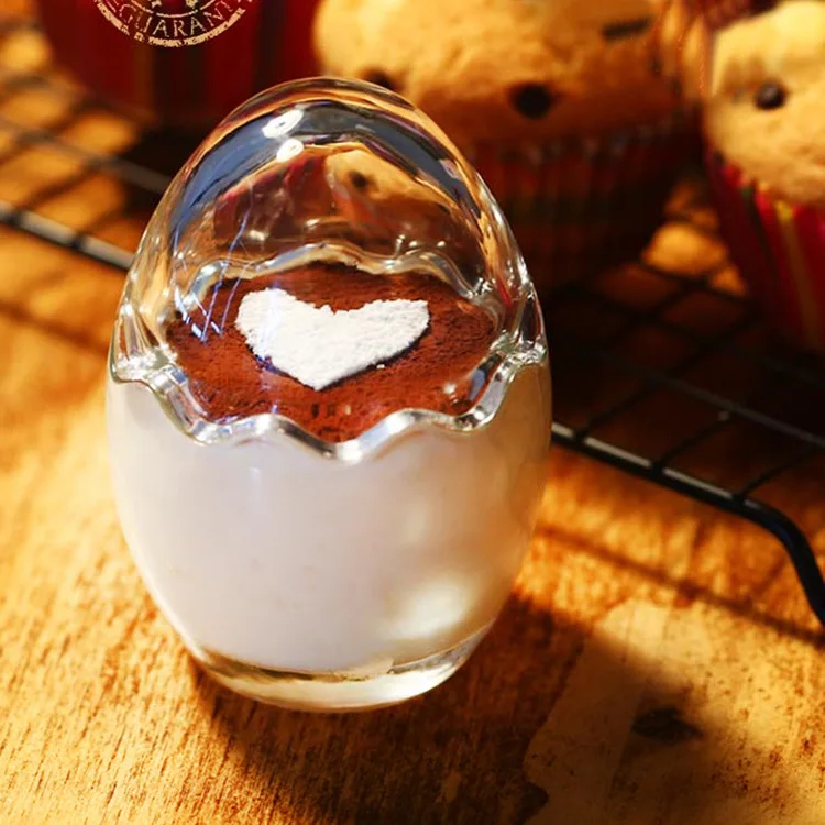 1PC Cute Egg shell Yogurt Bottle Party Jelly Pudding Cup Drinking Milk Bottle Jelly Seasoning Cans Spice jar Party JR 1096