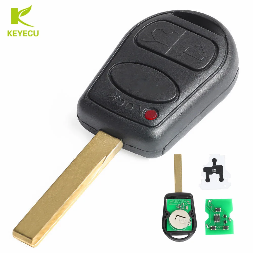 

KEYECU Replacement Remote Key Fob 3 Button 315/433MHz ID44/ID46 for Range Rover 2002-2006,2006 Range Rover Sport FCC ID: LX8FZV