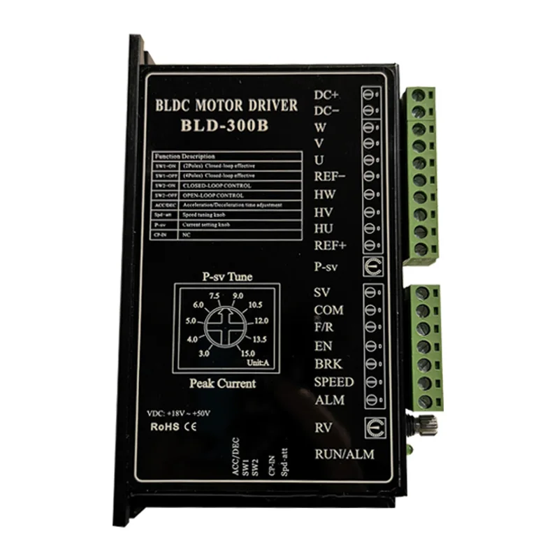 24V 36V 48V BLDC Motor Driver 300W 18V-50V DC Brushless DC Motor Driver Controller BLD-300B