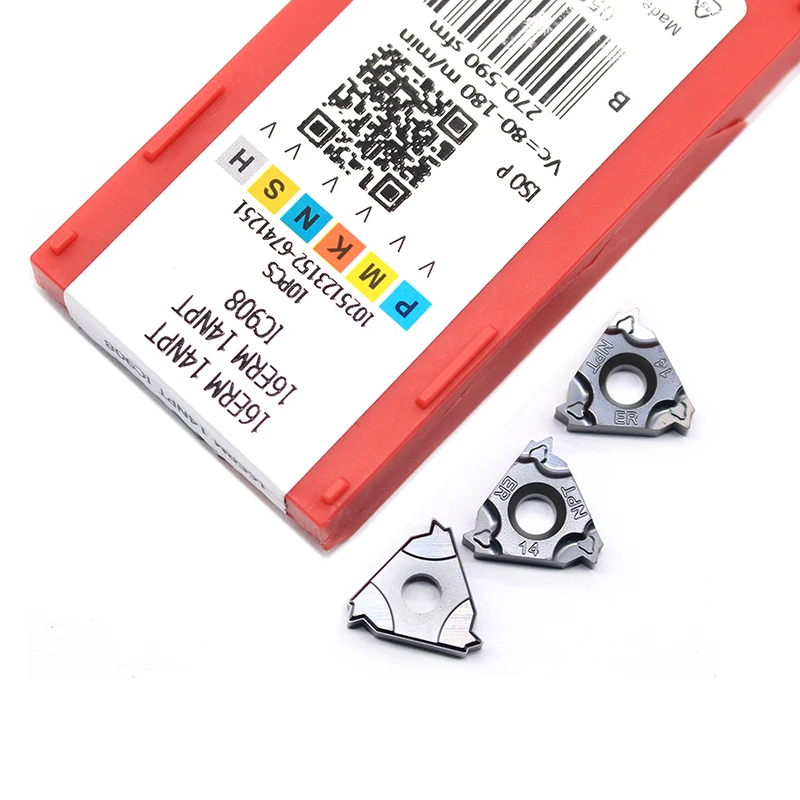 16ERM 27NPT 18NPT 14NPT 11.5NPT 8NPT IC908 60 угол Резьбонарезной инструмент Вольфрам карбидная вставка резьботокарный станок с резьбовой головкой, режущий инструмент