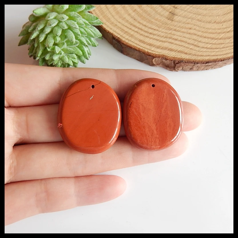 Natural Carved Red River Jasper women fashion Earrings Beads Semiprecious stone Gemstone Design30x26x7mm21.2g