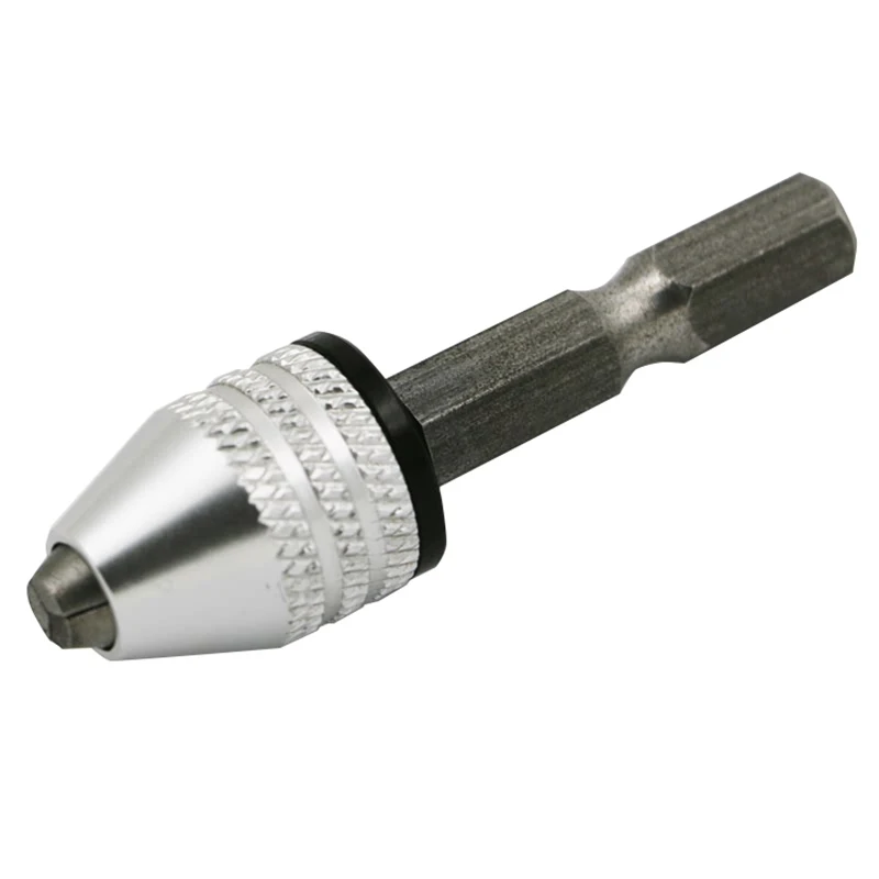 1/4 "6.35 millimetri Pollici Keyless Punta del trapano Mandrino Cambio Rapido Adattatore Convertitore Hex Shank Gamma di Capacità di 0.3mm-3.5mm Trapano Mandrino