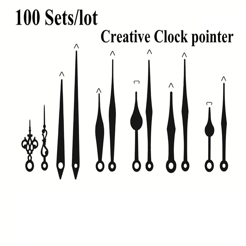 100 sets Creative Quartz Wall Clock Pointer Saat Metal Reloj Clock Watch hand Accessories Duvar Super Long Fitting needle