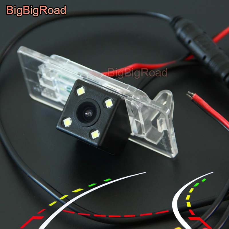 

BigBigRoad Car Intelligent Dynamic Trajectory Tracks Rear View Backup CCD Camera For Audi A4L A4 TT A1 A3 A5 A7 Q3 Q5 RS5 s3 S5
