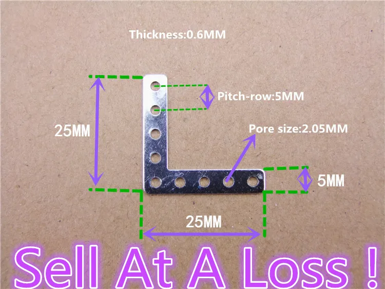 

5pcs K364B Right Angle 9 Hole Iron Plate Piece Micro Architecture Model DIY Parts Sell At A Loss USA Belarus Ukraine