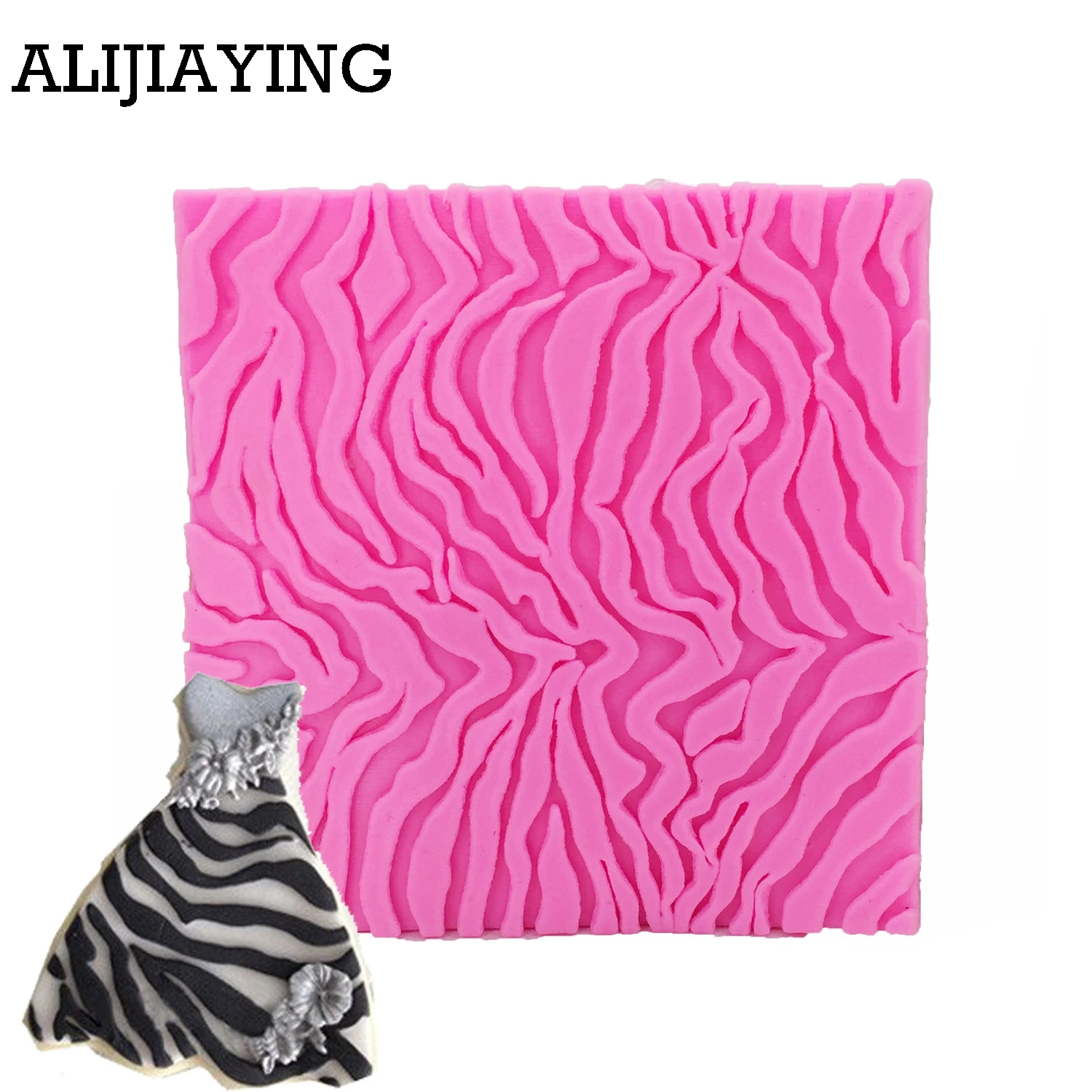 M0898 Zebra Pattern texture Silicone Molds Cake decorating Tools Cupcake Decorations Baking & Pastry Tool Fondant Lace Mat