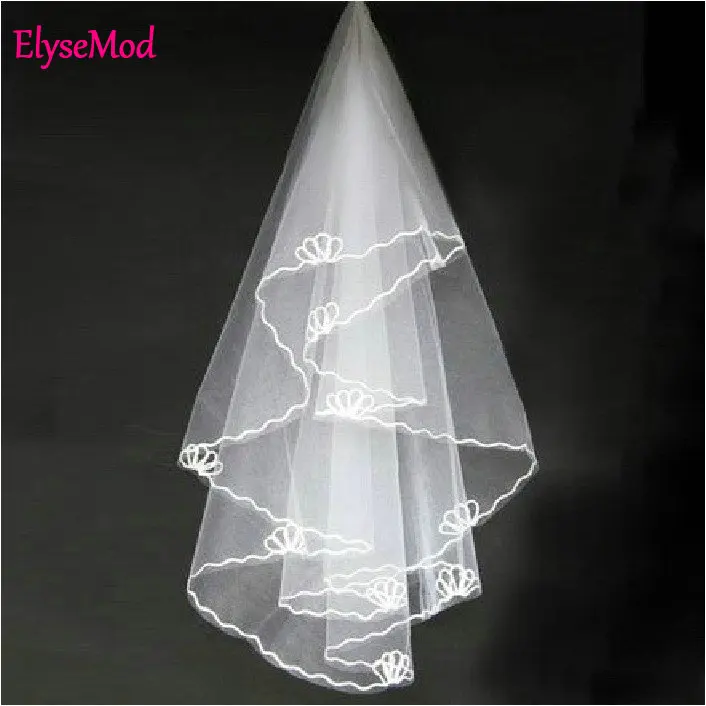 Popular Cheap Simple Ivory One Layers Tulle Short Bride Wedding Veil Bridal Accesories Veils