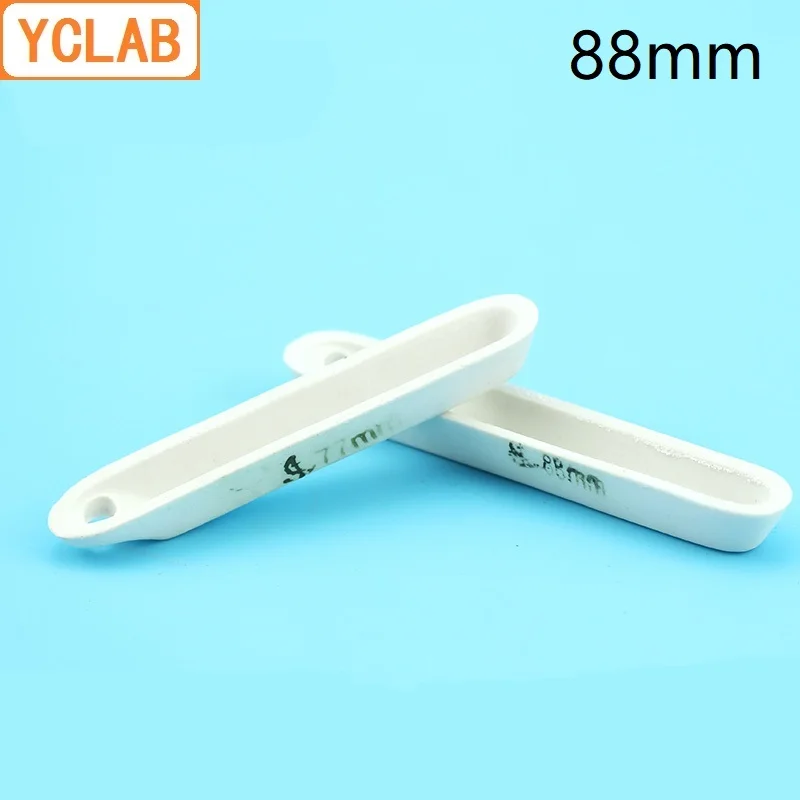 YCLAB 88mm Ceramic Ark Square Boat Ash Content Dish High Temperature Resistant Laboratory Chemistry Equipment