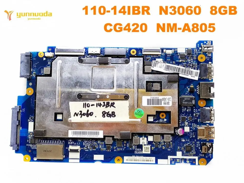 Original for Lenovo 110-14IBR laptop  motherboard 110-14IBR  N3060  8GB  CG420  NM-A805  tested good free shipping