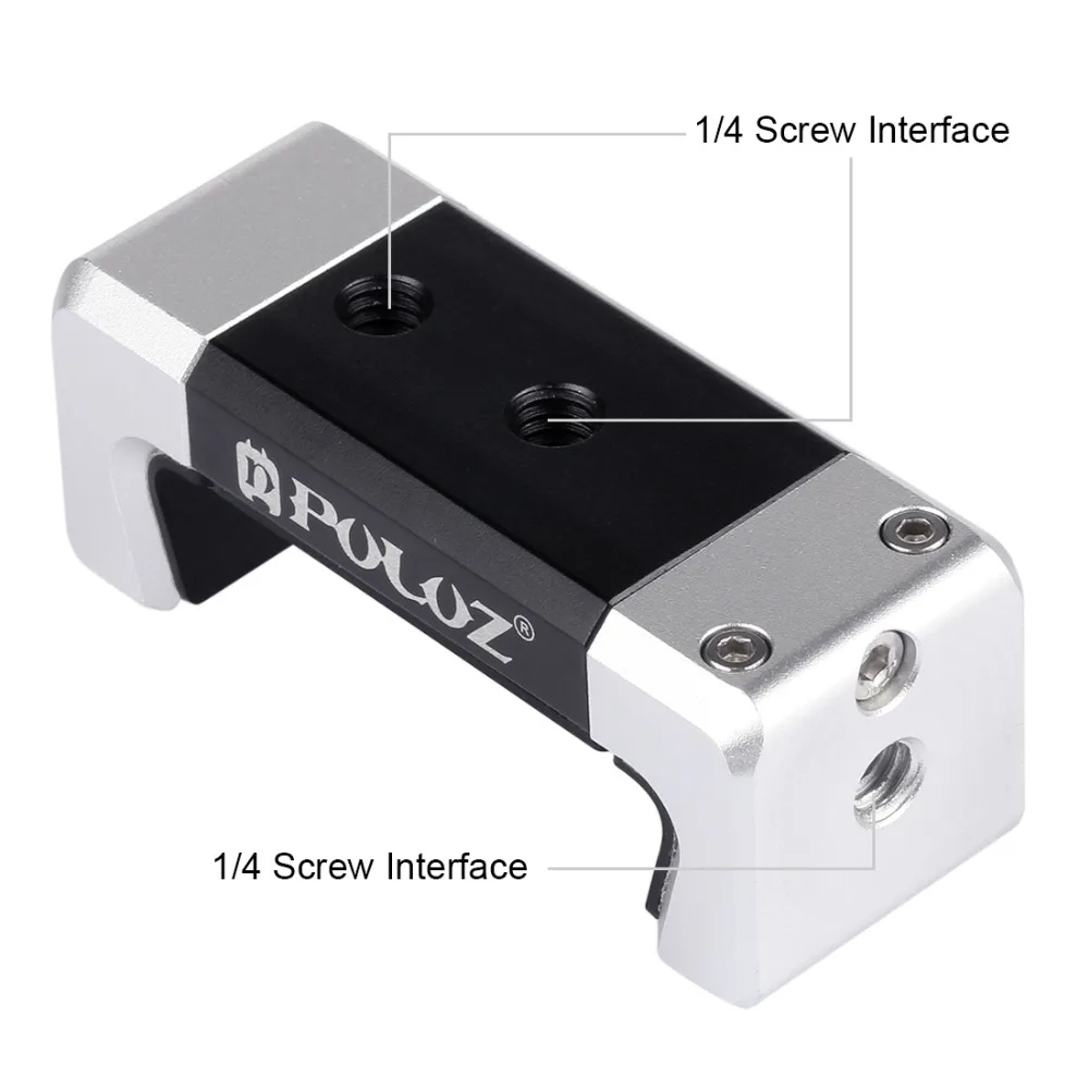 Puluz-liga de alumínio universal suporte do telefone, suporte com sapato frio para iphone/galaxy/huawei/xiaomi/sony/htc/google