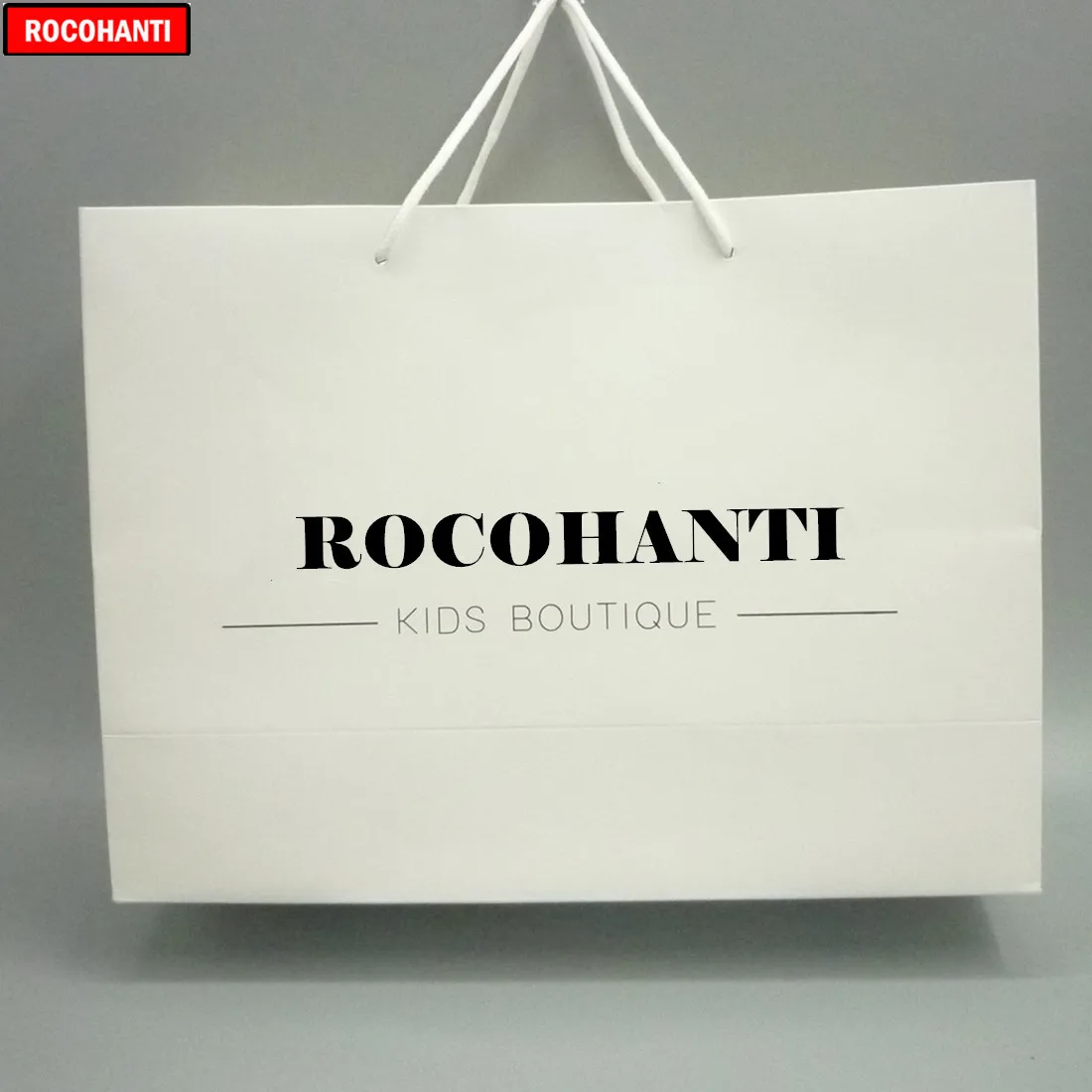 Custom Logo Printed Thick Cardboard White Paper Bags Shopping Gift Packaging Bag for Clothing Jewelry Small Large Bolsas Papel